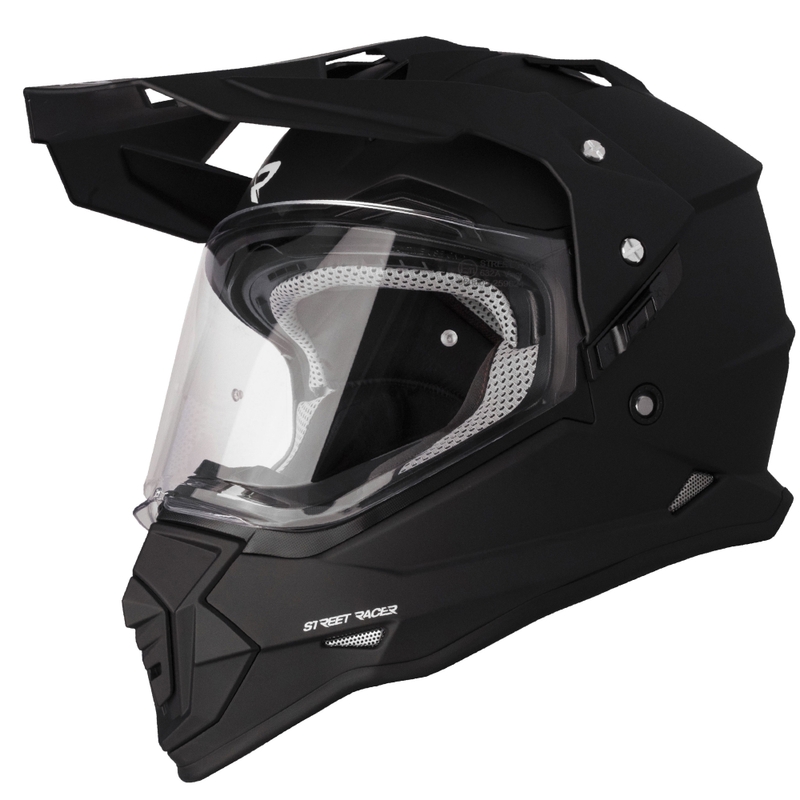 Enduro motociklistička kaciga Street Racer Ignite mat crna - II. kvaliteta