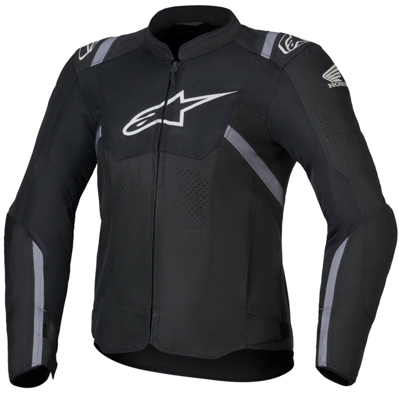 Ženska motociklistička jakna Alpinestars Stella T-SPS Air V2 Honda kolekcija, crno-sivo-bijela