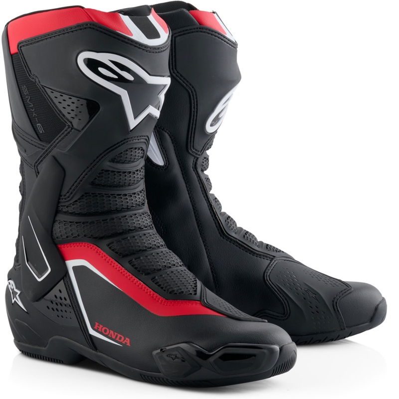 Alpinestars SMX-6 V3 motociklističke čizme Honda kolekcija crno-crveno-bijele