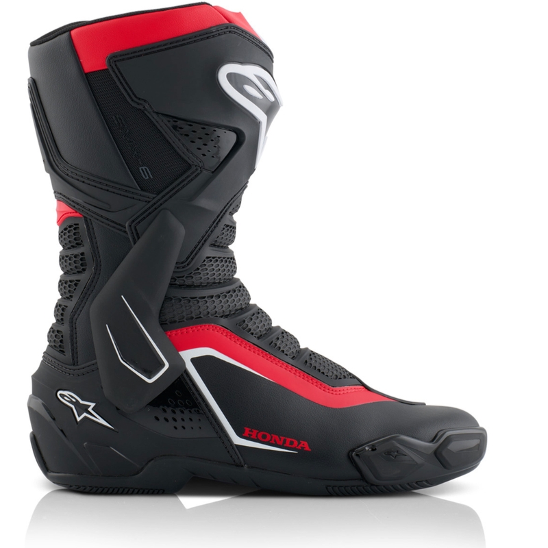 Alpinestars SMX-6 V3 motociklističke čizme Honda kolekcija crno-crveno-bijele