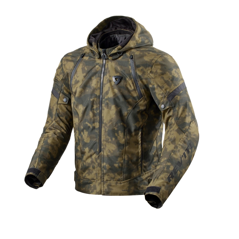 Motociklistička jakna Revit Flare 3 H2O camo tamno zelena