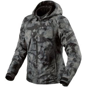 Ženska motoristička jakna Revit Flare 3 H2O camo tamno siva