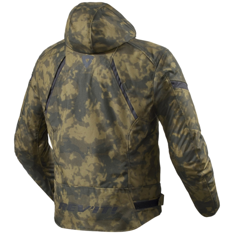 Motociklistička jakna Revit Flare 3 H2O camo tamno zelena