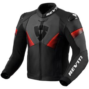 Revit Argon 2 kožna motoristička jakna crno-fluo crvena