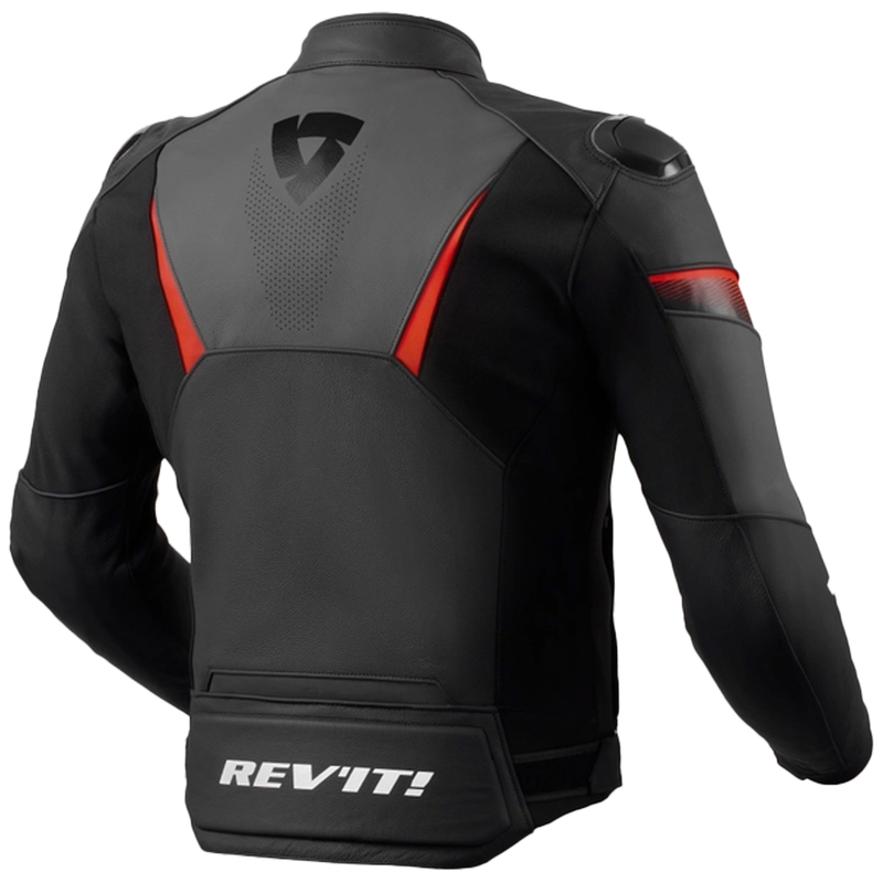 Revit Argon 2 kožna motoristička jakna crno-fluo crvena