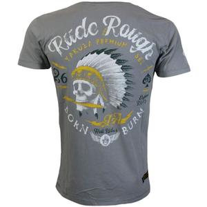 Yakuza Premium majica s natpisom &quot;Rude and Rough&quot; - Los Angeles siva