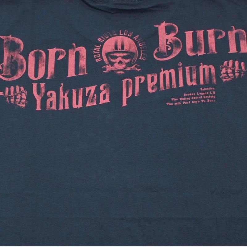 Majica Yakuza Premium Hell Rider - Born to Burn tamnoplava
