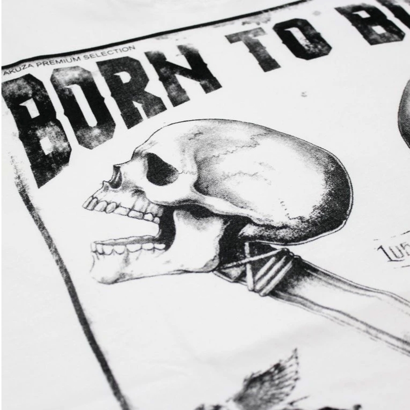 Majica kratkih rukava Yakuza Premium Rude and Rough Born to Burn - Los Angeles bijela