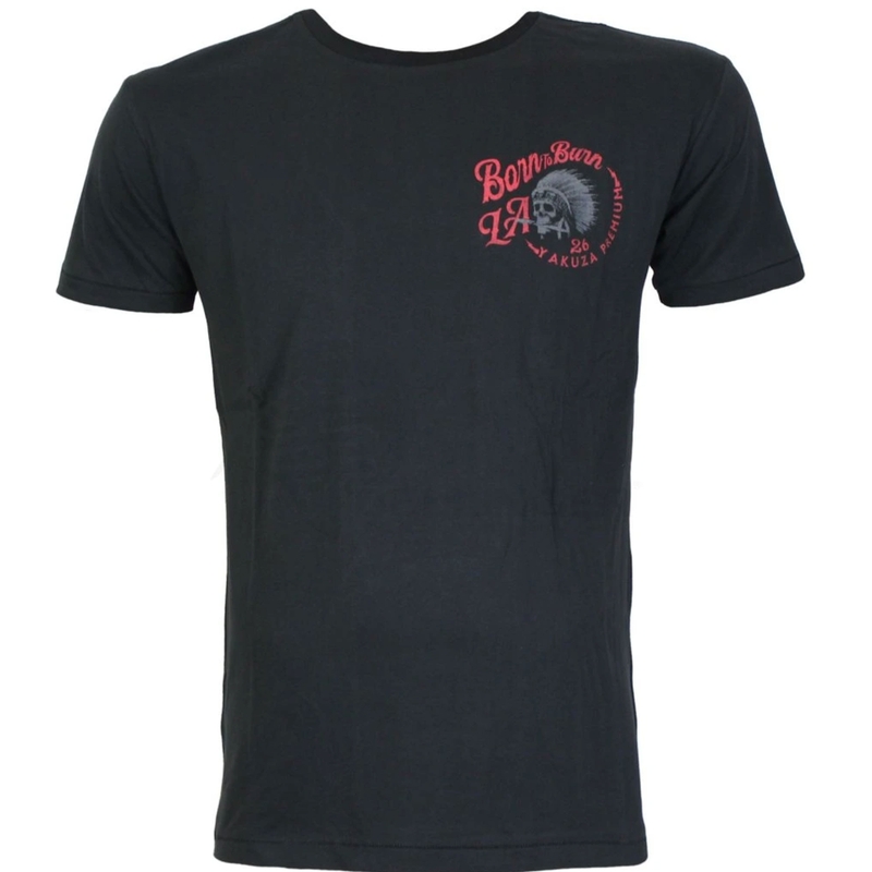 Yakuza Premium majica s natpisom "Rude and Rough" - Los Angeles crna