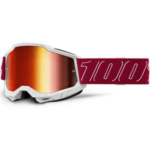 100% Accuri 2 Redline motokros naočale s crvenim staklima