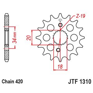 Řetězové kolečko JT 15 zubů, 420