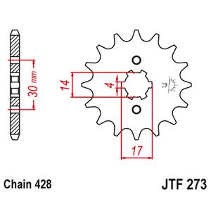 Řetězové kolečko JT 12 zubů, 428