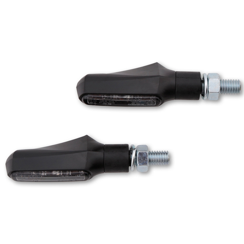 Pokazivači smjera za motocikle Highsider Smart Shorty Fin 2u1 crni