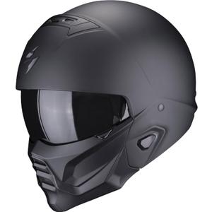 Otvorena motociklistička kaciga s maskom Scorpion EXO-COMBAT II, jednobojna crna mat boja