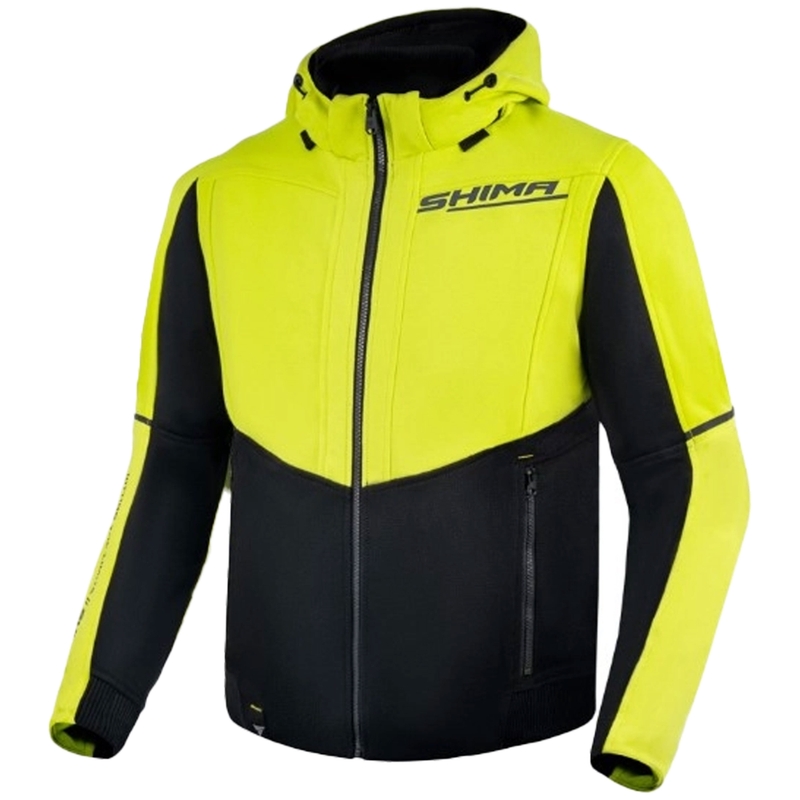 Shima Daybreaker motociklistička majica s kapuljačom crno-fluo žuta