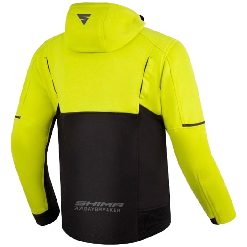 Shima Daybreaker motociklistička majica s kapuljačom crno-fluo žuta