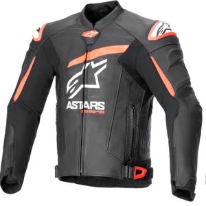 Kožna motociklistička jakna Alpinestars GP plus R 4 Airflow crno-fluo crveno-bijela