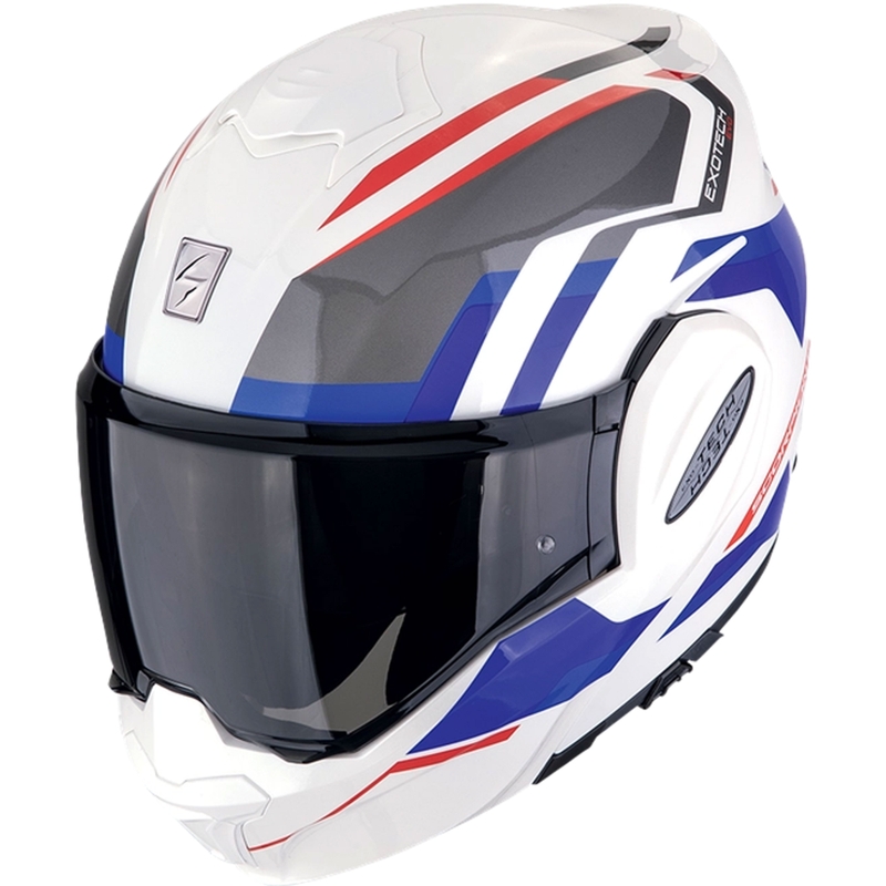Motociklistička kaciga na preklop Scorpion EXO-TECH EVO FURIO bijelo-crveno-plava