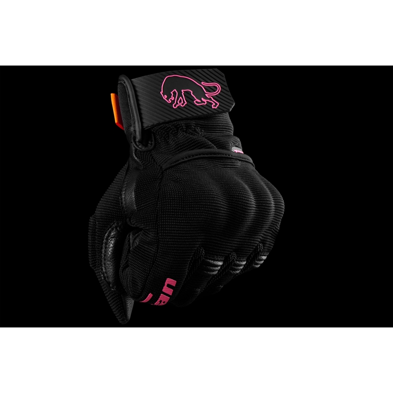 Furygan Jet Lady D3O® Evo ženske motociklističke rukavice crno-roze boje