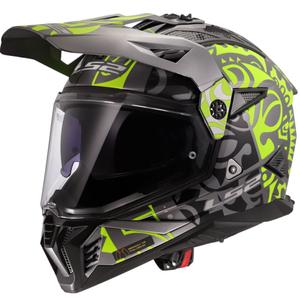 Enduro motociklistička kaciga LS2 MX702 Pioneer II Rangi fluo žuta