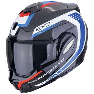 Motociklistička kaciga na preklop Scorpion EXO-TECH EVO CARBON COSY crna-plava-crvena