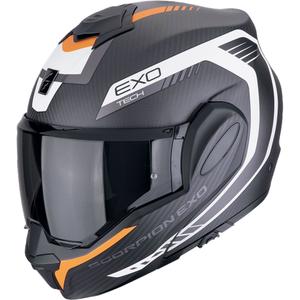 Motociklistička kaciga na preklop Scorpion EXO-TECH EVO CARBON COSY mat crno-narančasta