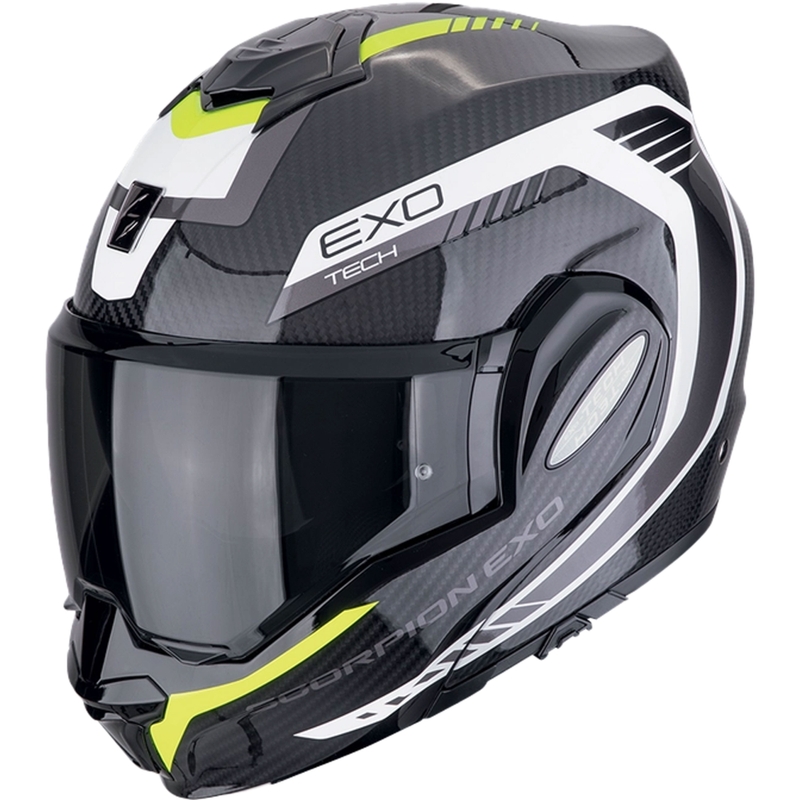 Scorpion EXO-TECH EVO CARBON COSY preklopna motociklistička kaciga crno-fluo žuta
