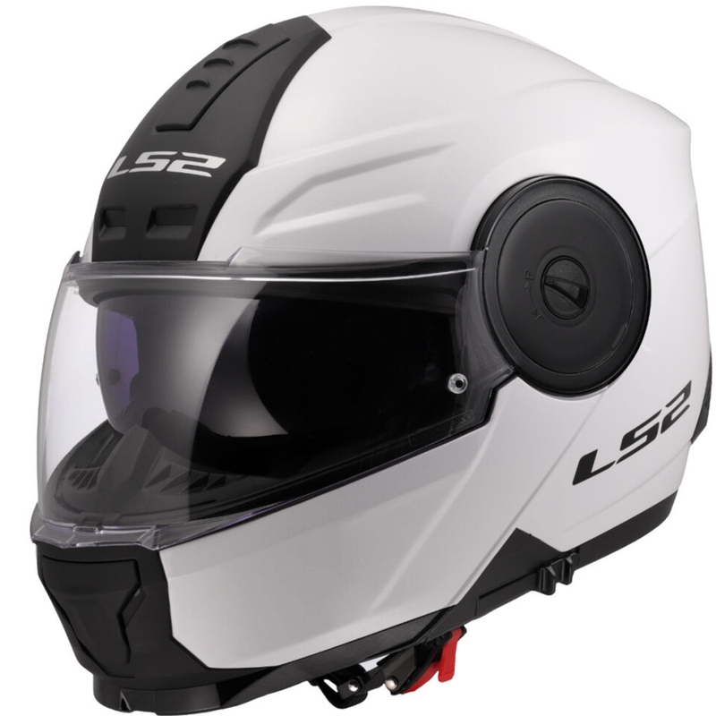 Preklopna motociklistička kaciga LS2 FF902 Scope II, jednobojna bijela
