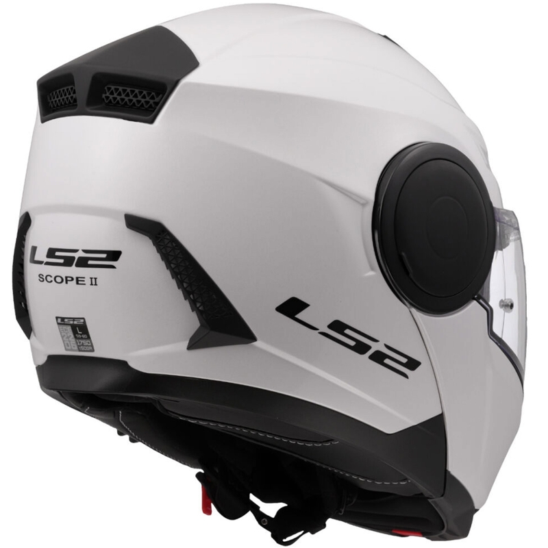 Preklopna motociklistička kaciga LS2 FF902 Scope II, jednobojna bijela