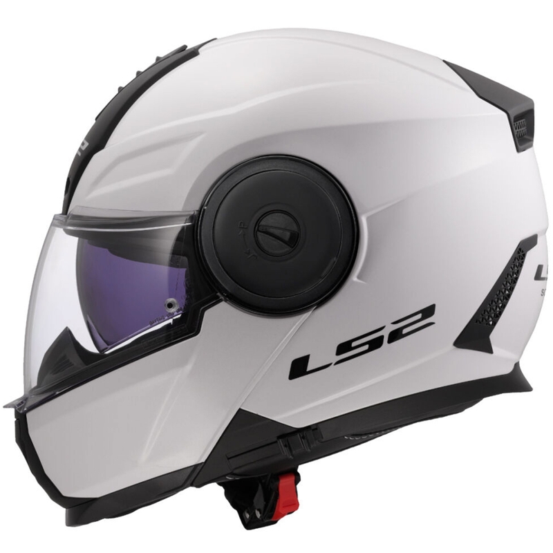 Preklopna motociklistička kaciga LS2 FF902 Scope II, jednobojna bijela