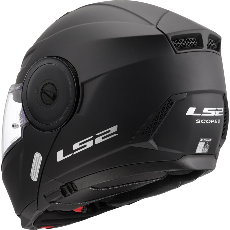 Preklopna motociklistička kaciga LS2 FF902 Scope II, jednobojna mat crna