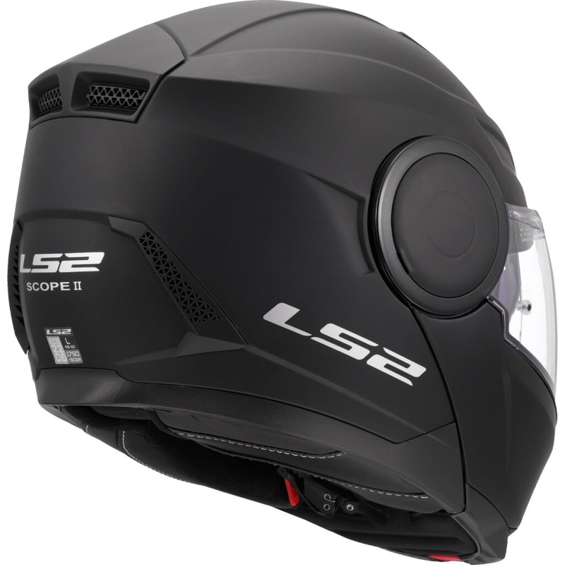 Preklopna motociklistička kaciga LS2 FF902 Scope II, jednobojna mat crna