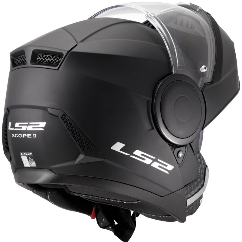 Preklopna motociklistička kaciga LS2 FF902 Scope II, jednobojna mat crna