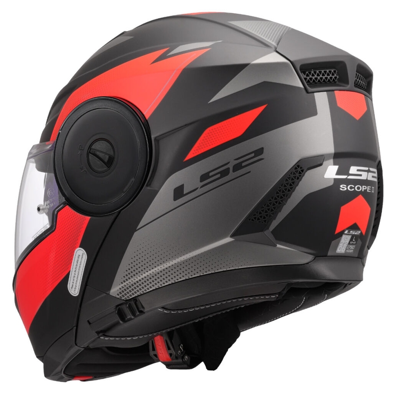 Preklopna motociklistička kaciga LS2 FF902 Scope II Duria crno-crvena