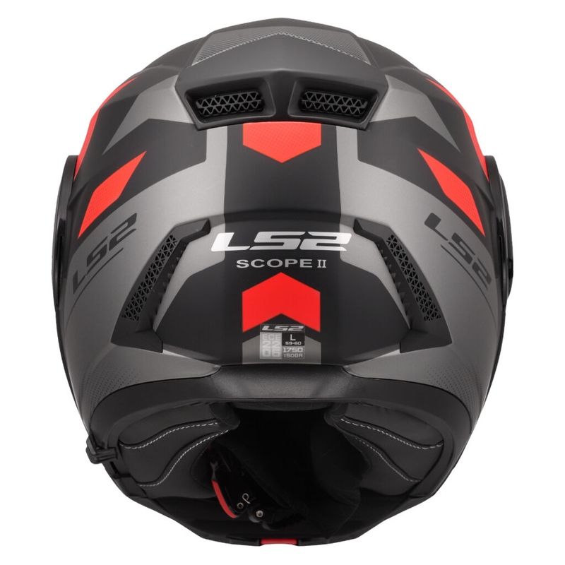 Preklopna motociklistička kaciga LS2 FF902 Scope II Duria crno-crvena