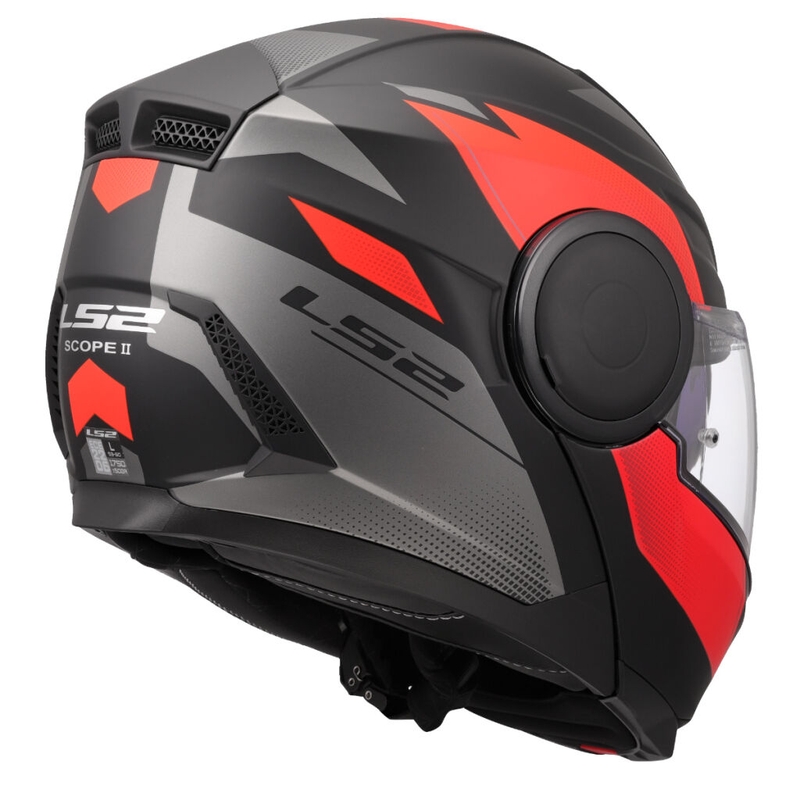 Preklopna motociklistička kaciga LS2 FF902 Scope II Duria crno-crvena