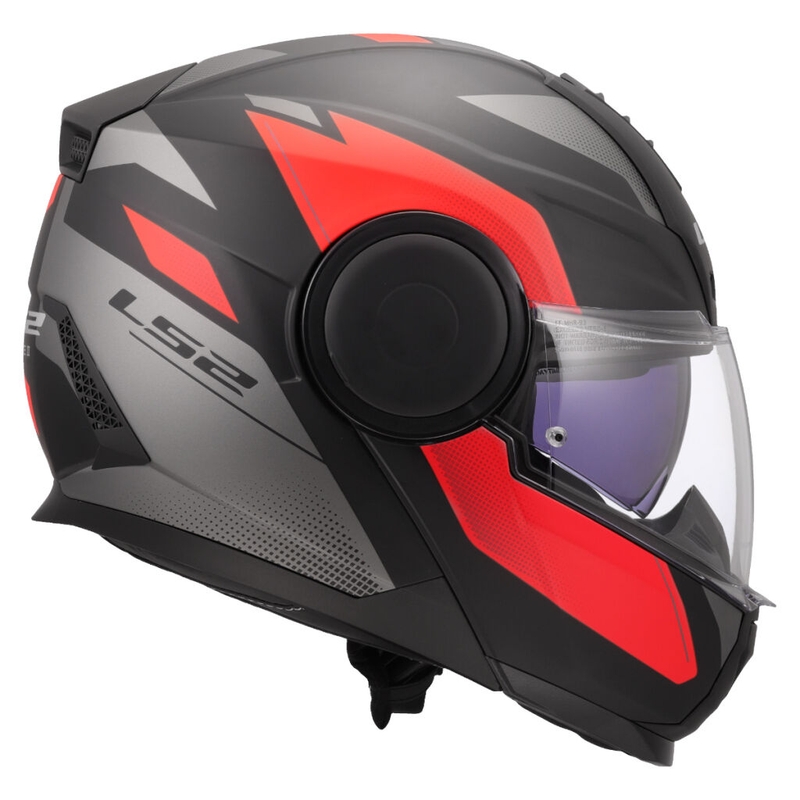 Preklopna motociklistička kaciga LS2 FF902 Scope II Duria crno-crvena