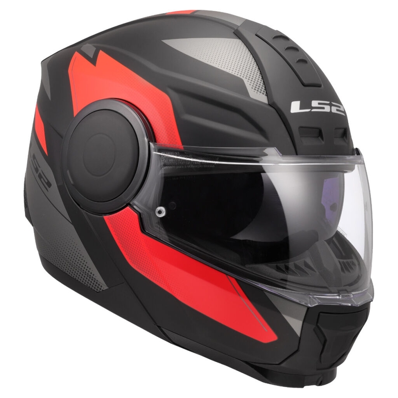 Preklopna motociklistička kaciga LS2 FF902 Scope II Duria crno-crvena