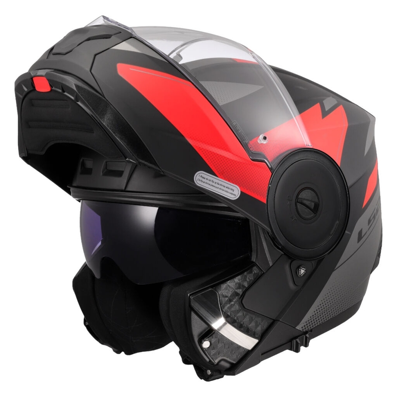 Preklopna motociklistička kaciga LS2 FF902 Scope II Duria crno-crvena
