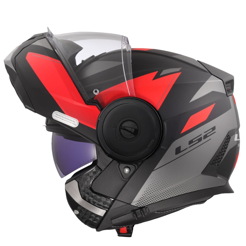 Preklopna motociklistička kaciga LS2 FF902 Scope II Duria crno-crvena