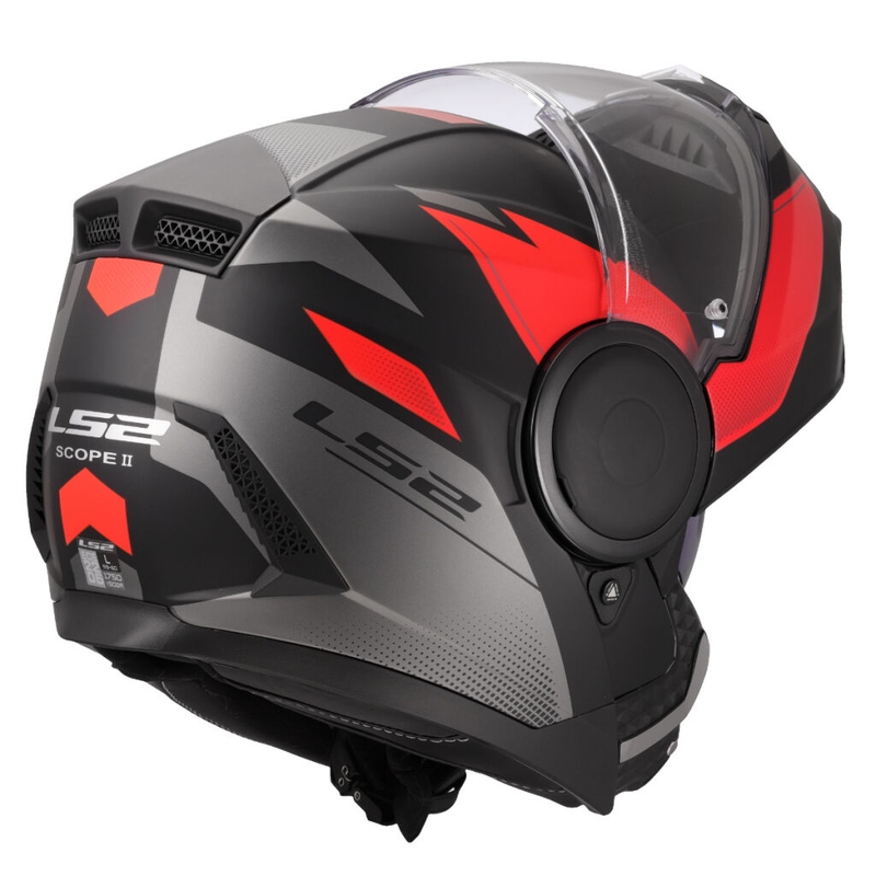 Preklopna motociklistička kaciga LS2 FF902 Scope II Duria crno-crvena