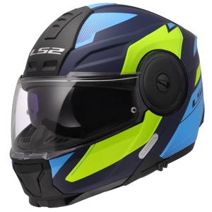 Preklopna motociklistička kaciga LS2 FF902 Scope II Duria plavo-fluo žuta
