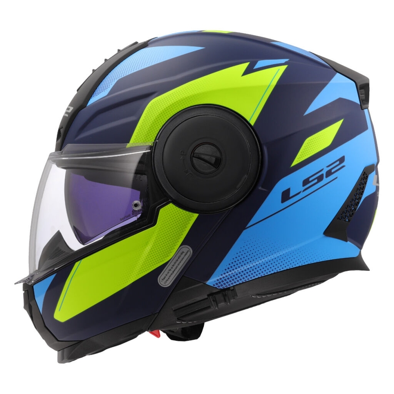 Preklopna motociklistička kaciga LS2 FF902 Scope II Duria plavo-fluo žuta