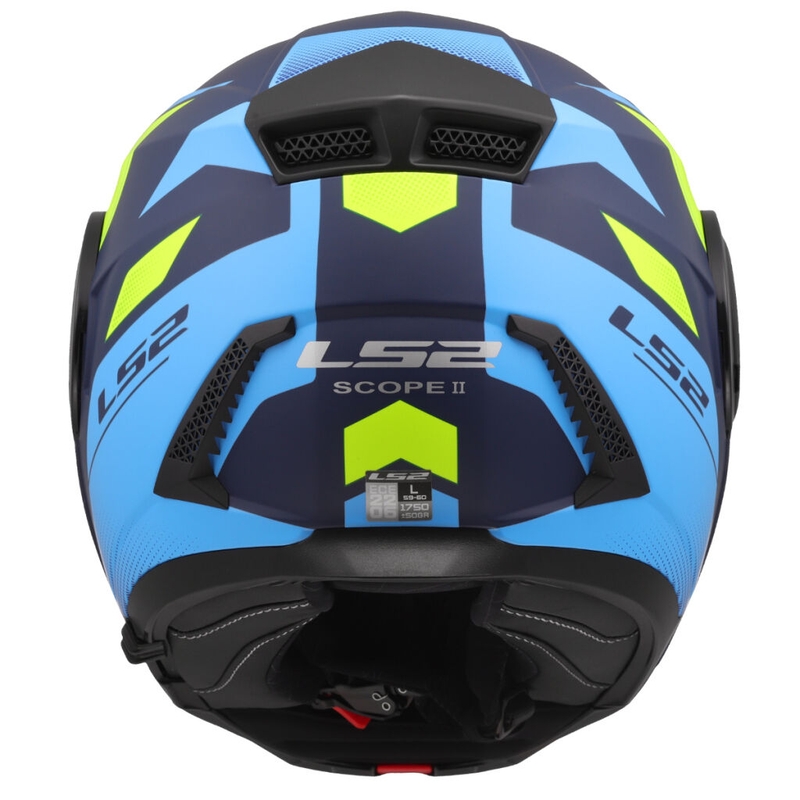 Preklopna motociklistička kaciga LS2 FF902 Scope II Duria plavo-fluo žuta
