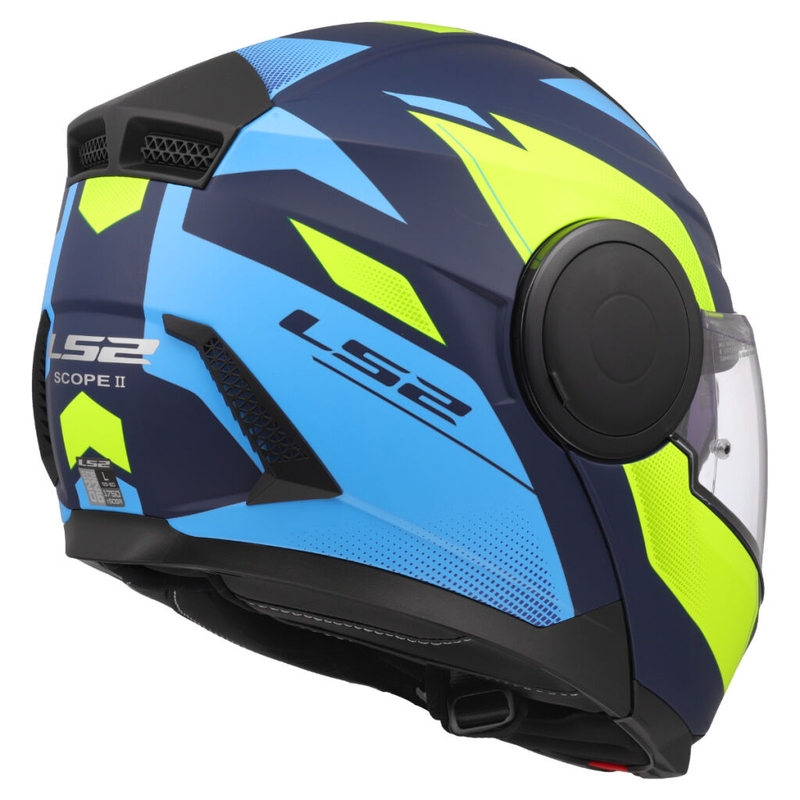 Preklopna motociklistička kaciga LS2 FF902 Scope II Duria plavo-fluo žuta