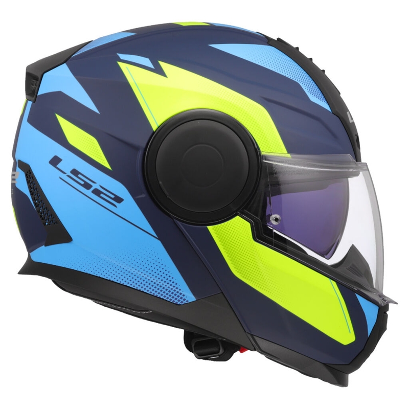 Preklopna motociklistička kaciga LS2 FF902 Scope II Duria plavo-fluo žuta