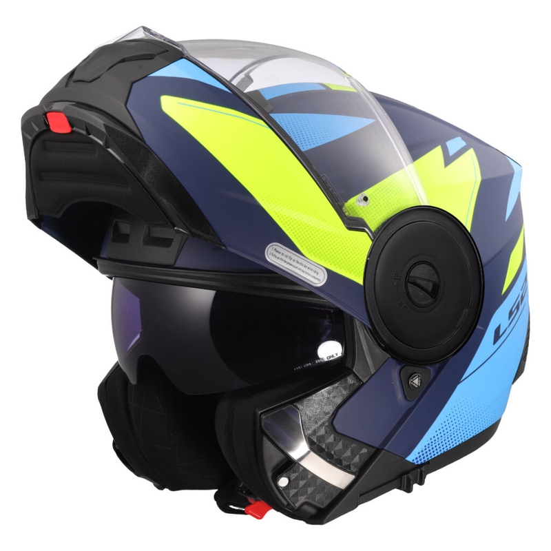 Preklopna motociklistička kaciga LS2 FF902 Scope II Duria plavo-fluo žuta