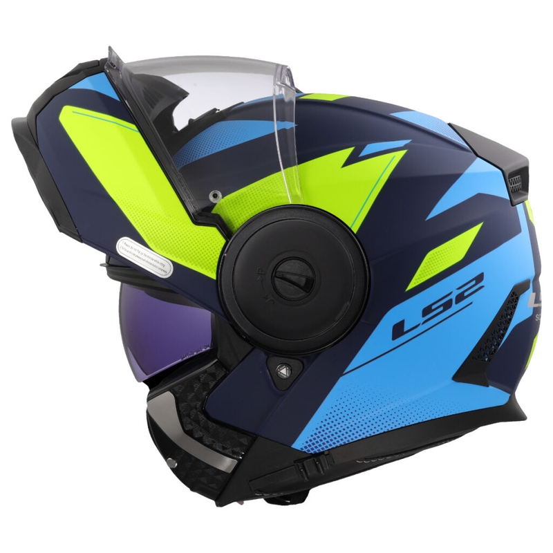 Preklopna motociklistička kaciga LS2 FF902 Scope II Duria plavo-fluo žuta