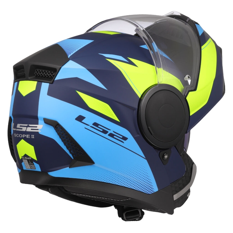 Preklopna motociklistička kaciga LS2 FF902 Scope II Duria plavo-fluo žuta