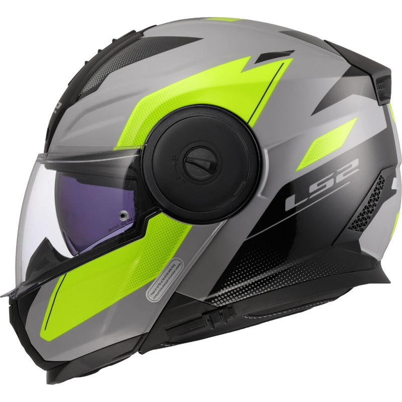 Preklopna motociklistička kaciga LS2 FF902 Scope II Duria sivo-fluo žuta